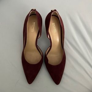 Like New Michael Kors Maroon Pumps, Size 7